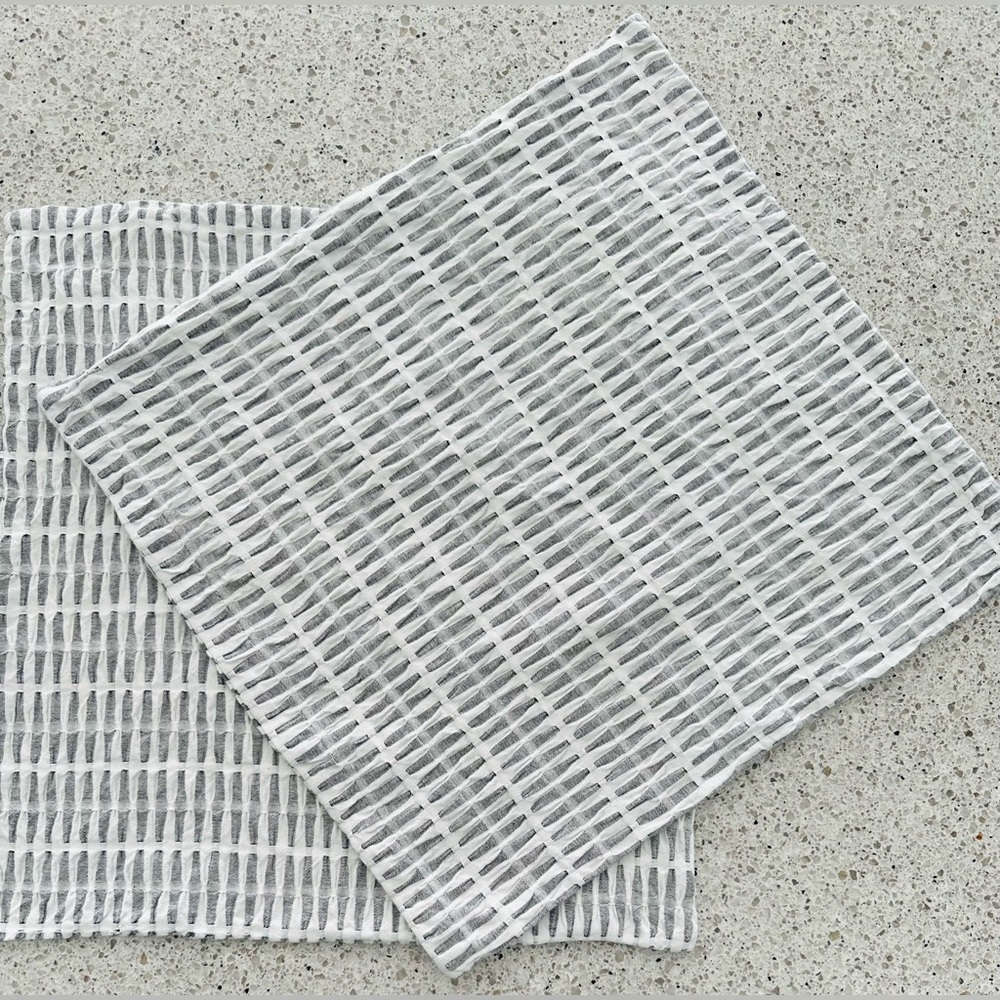 Lightweight textured neutral pillow covers set of 2